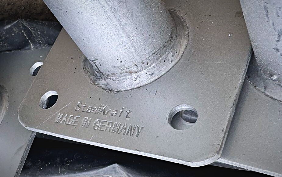 Base de puntal con sello Stahlkraft Made in Germany